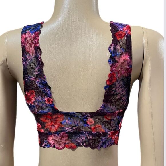 Victorias Secret Pink Push Up Padded High Neck Mesh Lace underwire bralette bra - Picture 6 of 9